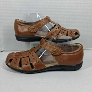 Earth Spirit Gelron Brown Fisherman Sandals WMES27ER023 Womens 11 Cut Floral